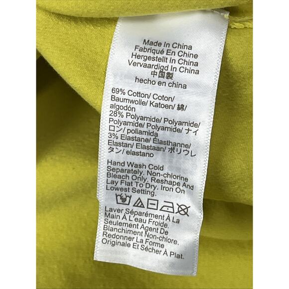 J Crew New Jackie Cardigan Premium Ultra Fine Cotton Blend Womens Medium Citron - Picture 10 of 11
